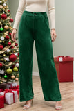 MQTIME  -  Velvet Wide Leg Pants with Pockets