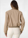 MQTIME  -   Pocketed Snap Down Baseball Collar Jacket