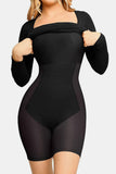 MQTIME  -  Basic Bae Full Size Built-In Shapewear Square Neck Long Sleeve Dress