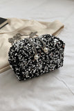 MQTIME  -  Sequin Chain Drawstring Bucket Bag