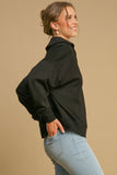 MQTIME  -  Umgee Johnny Collar Dropped Shoulder Sweatshirt