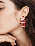 MQTIME  -  Rhinestone Santa Earrings