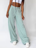 MQTIME  -  Elastic Waist Wide Leg Pants