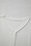 MQTIME  -  Lace Detail Drop Sleeve Ribbed Top