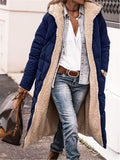 MQTIME  -  Plus Size Zip Up Sherpa Hooded Coat