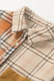 MQTIME  -  Plaid Button Up Long Sleeve Shacket