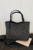 MQTIME  -  Polyester Bow Polka Dot Tote Bag
