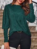 MQTIME  -  Boat Neck Long Sleeve Top