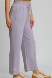 MQTIME  -  Umgee Drawstring Elastic Waist Wide Leg Pants