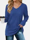MQTIME  -  V-Neck Long Sleeve T-Shirt