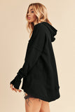 MQTIME  -   Half Snap Dropped Shoulder Hoodie