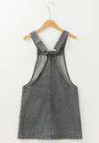 MQTIME  -  Wide Strap Button Down Denim Overall Dress
