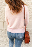 MQTIME  -  Button Detail Mock Neck Long Sleeve Sweater