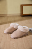 MQTIME  -  Faux Fur Round Toe Platform Slippers