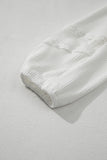 MQTIME  -  Lace Detail Drop Sleeve Ribbed Top