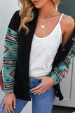 MQTIME  -  Pocketed Geometric Collared Neck Shacket