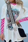 MQTIME  -  Checkered Mock Neck Long Sleeve Blouse