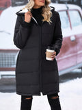 MQTIME  -  Plus Size Zip Up Hooded Winter Coat