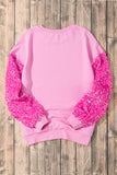 MQTIME  -  Valentine’s Day Sequin Heart Long Sleeve Sweatshirt