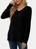 MQTIME  -  V-Neck Long Sleeve T-Shirt