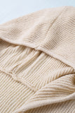 MQTIME  -  Distressed Zip Up Drawstring Hooded Cardigan