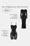 MQTIME  -  Basic Bae Built-In Shapewear Square Neck Long Sleeve Maxi Dress