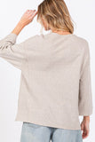 MQTIME  -  SAGE + FIG Floral Peace Patch Round Neck Top