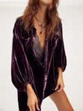MQTIME  -  Collared Neck Button Down Long Sleeve Shirt