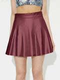 MQTIME  -  Ruched Mini Skirt with Zipper