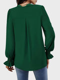 MQTIME  -  V-Neck Flounce Sleeve Top