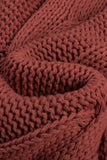 MQTIME  -  Cable-Knit Turtleneck Dropped Shoulder Sweater