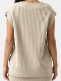 MQTIME  -    Ribbed V-Neck Sweater Vest