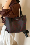 MQTIME  -  Polyester Bow Polka Dot Tote Bag