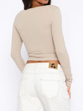 MQTIME  -  Button Down Long Sleeve Top
