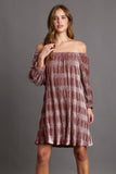 MQTIME  -  Off-Shoulder Balloon Sleeve Velvet Mini Dress