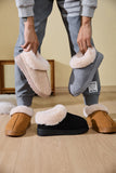 MQTIME  -  Faux Fur Round Toe Platform Slippers