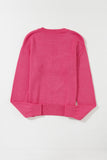 MQTIME  -  XOXO Round Neck Drop Shoulder Sweater