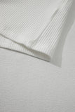 MQTIME  -  Lace Detail Drop Sleeve Ribbed Top