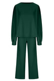 MQTIME  -  Round Neck Long Sleeve Top and Pants Set