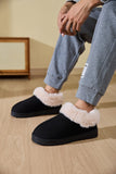 MQTIME  -  Faux Fur Round Toe Platform Slippers
