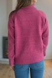 MQTIME  -  Ribbed Turtleneck Raglan Sleeve Sweater