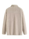MQTIME  -   Zip Up Long Sleeve Plush Jacket