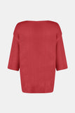 MQTIME  -  V-Neck Three-Quarter Sleeve Knit Top