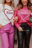 MQTIME  -  XOXO Round Neck Drop Shoulder Sweater