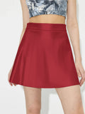 MQTIME  -  Ruched Mini Skirt with Zipper