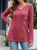 MQTIME  -  V-Neck Long Sleeve T-Shirt