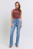 MQTIME  -  Judy Blue Full Size Raw Hem High Rise Bootcut Jeans