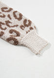 MQTIME  -  Leopard Half Zip Long Sleeve Sweater