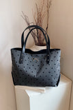 MQTIME  -  Polyester Bow Polka Dot Tote Bag