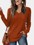 MQTIME  -  V-Neck Long Sleeve T-Shirt